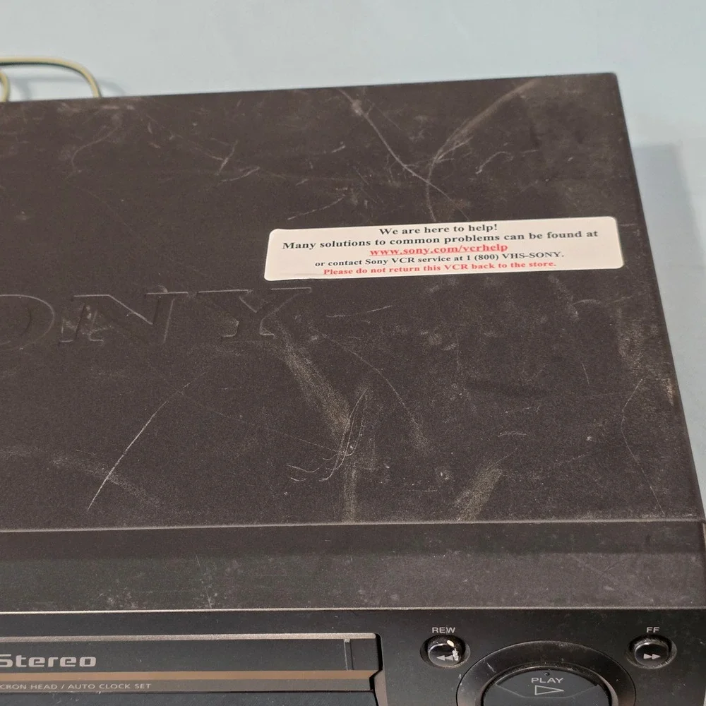 Sony SLV-N500 Hi-Fi Stereo VHS VCR 4-Head Flash Rewind Video Cassette Recorder